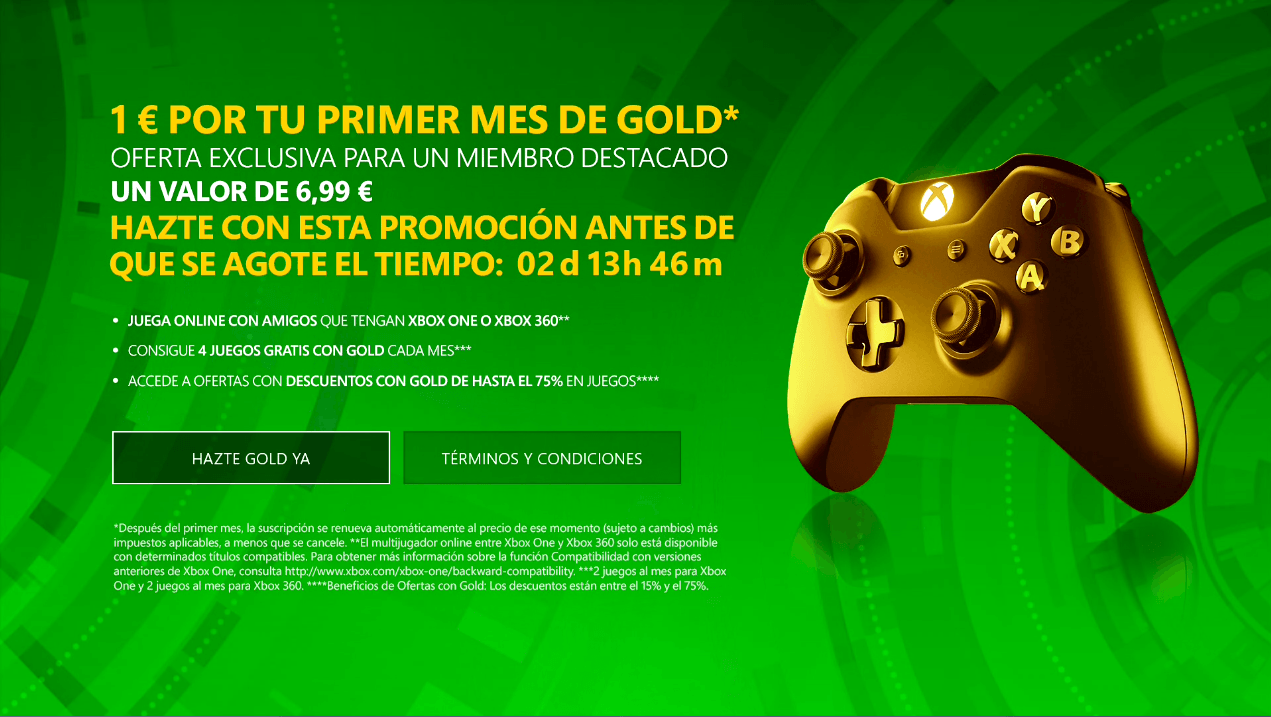 sol Durante ~ adolescentes Xbox Live Gold de oferta, si no eres socio aún, consigue un mes por tan  solo 1€