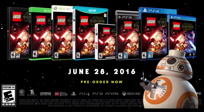 LEGO Star Wars: The Force Awakens presenta con unos vídeos sus protagonistas, BB8, Finn, Poe Dameron