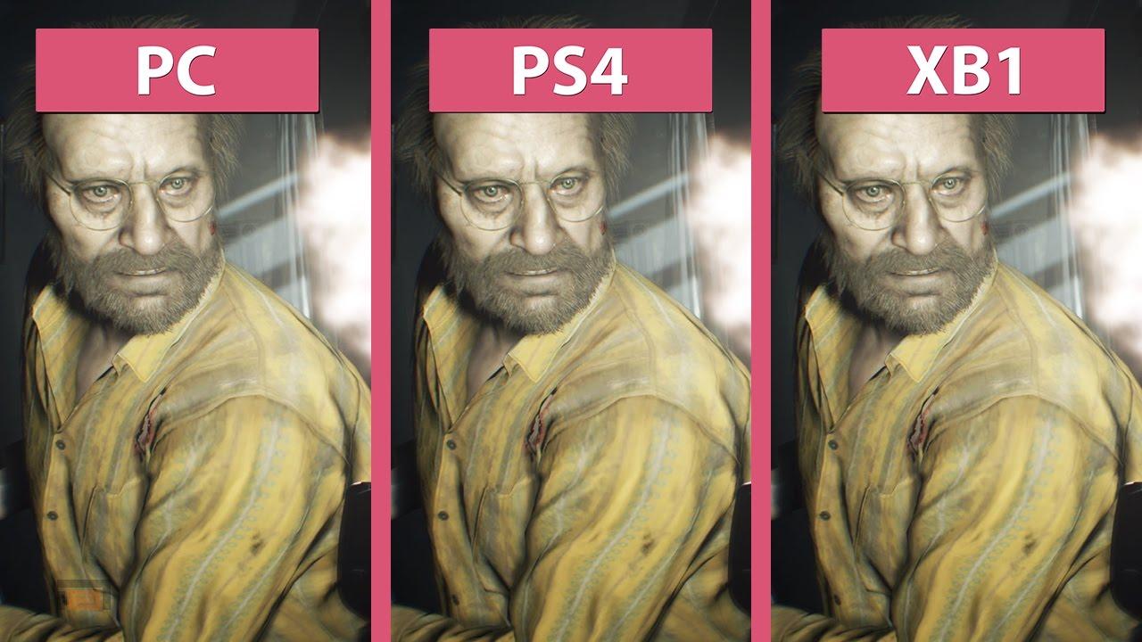 Comparativas varias entre versiones de Resident Evil 7, PS4, PS4 Pro, PC, PC 4K y Xbox ONE
